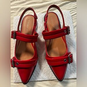 Madden Girl red patent flats